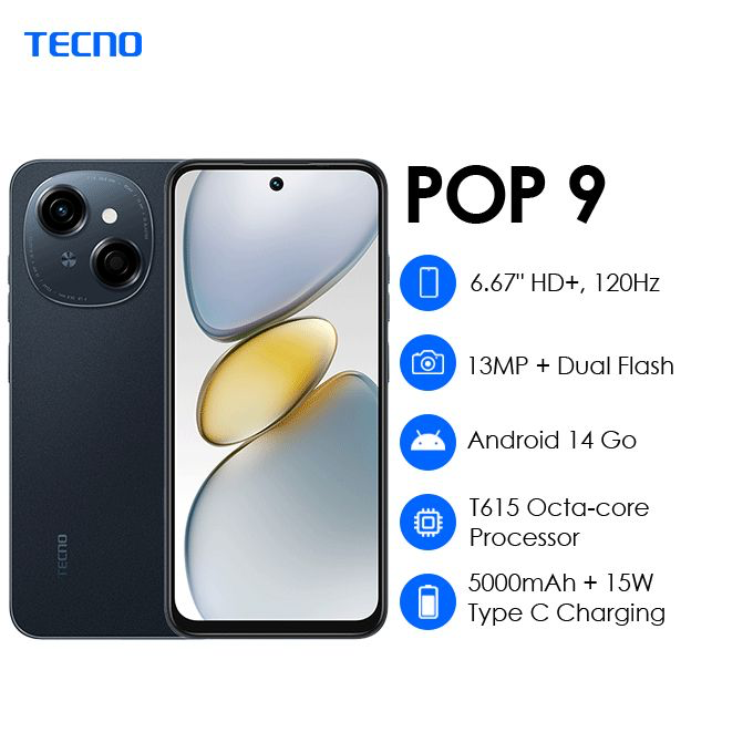 Tecno POP 9 (64GB) mobile phone tec – Kigali Discount