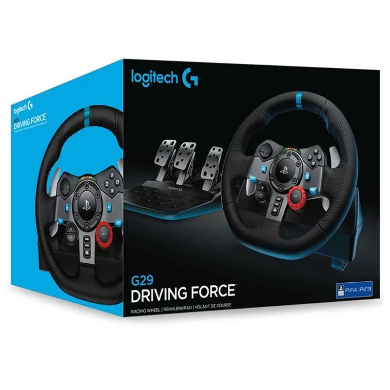 cheap ps4 steering wheel and pedals Logitech G29 Driving Force: Gaming Steering Wheel for PC/PlayStation 4 –  Kigali Discount