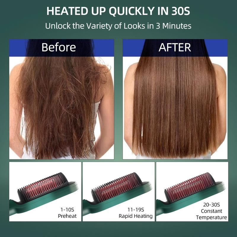 Electric Hair Brush Straightening Comb blenddd portabl