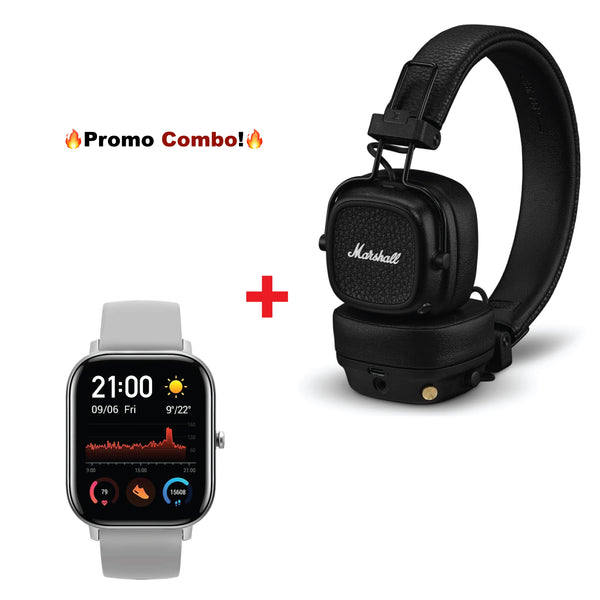 Bundle of Marshal Major 5 headphones with Gts2 smart watch, promo poz