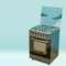 FLORSA  4 burners gas cooker, gas oven, automatic Ignition (Size 60*60)