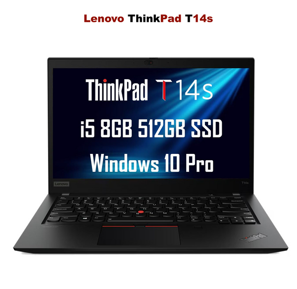 Lenovo ThinkPad T14s, 14" Intel 4-Core i5, 8GB/16GB (512GB SSD) used good condition Business Laptop