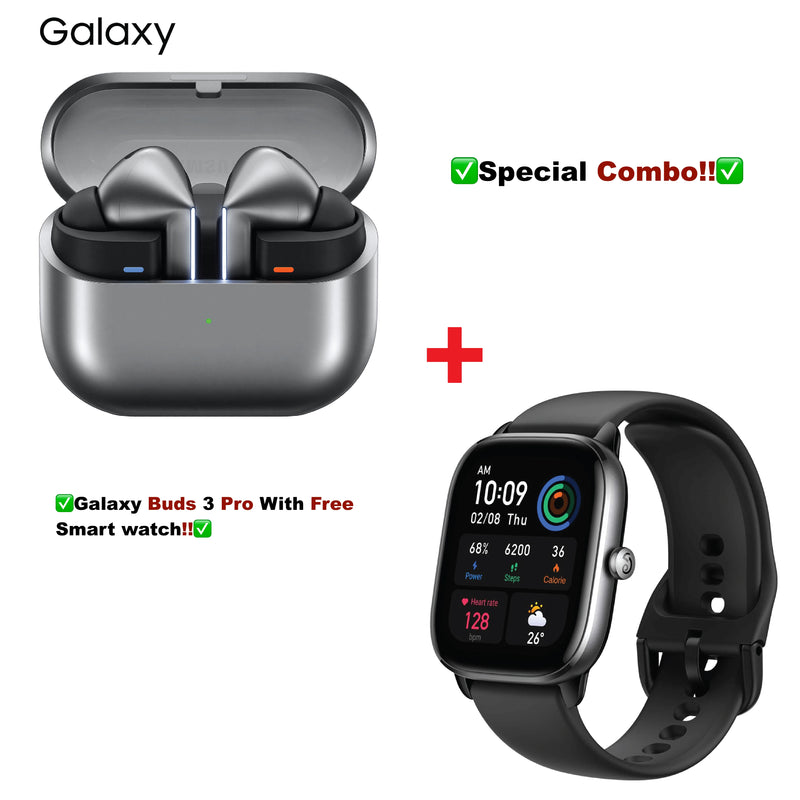 Bundle Galaxy Buds Pro 3 With Smart watch gts2 (Promo) , Poz