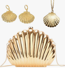 Gold Seashell Clutch Acrylic Chain HandBag