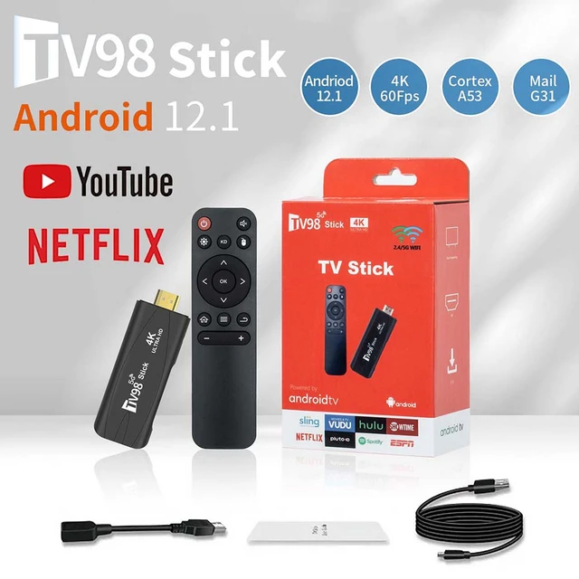 AA New Android TV Stick box/ chrome (4K)