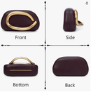 PU Leather Women's Evening Handbag, Chocolate Brown Clutch