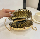 Gold Seashell Clutch Acrylic Chain HandBag