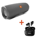 Bundle of Bluetooth speaker and Lenovo earbuds