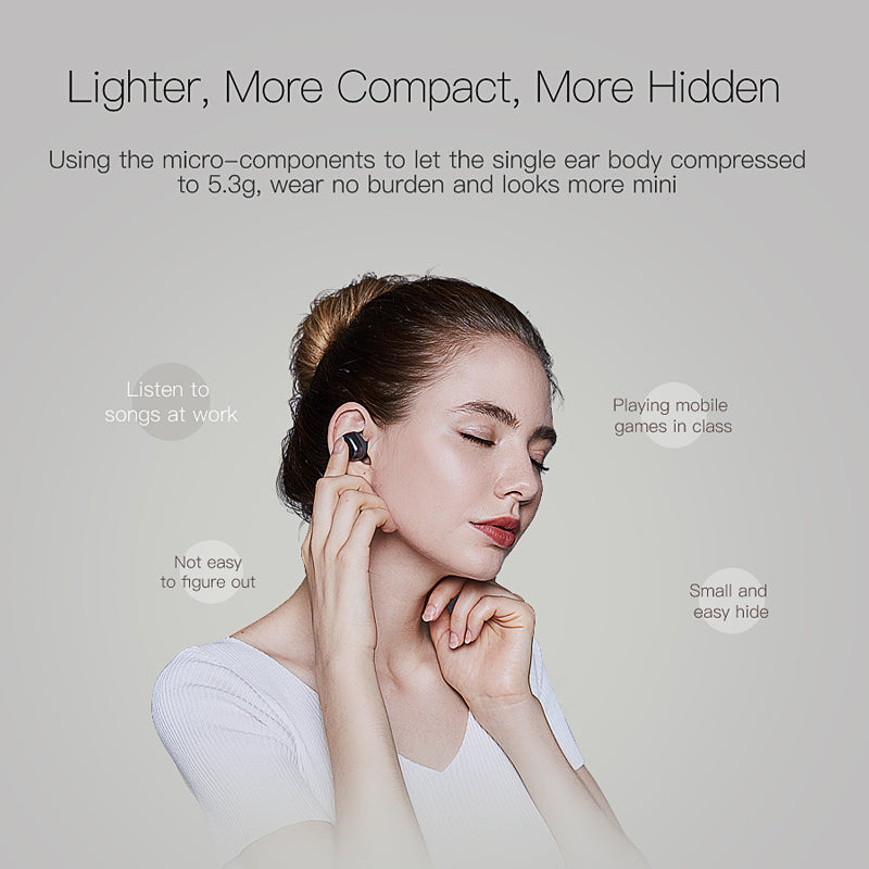 QCY TWS Mini Sports Stereo Wireless Earphones Bluetooth HiFi Earbuds w/Dual