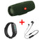 Super Bundle Of Bluetooth Speaker, BT Earphones and Smart Blacelet