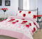 3-Piece  Blend Queen Duvet Cover Set in Burgundy portabl