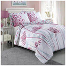 3-Piece  Blend Queen Duvet Cover Set in Burgundy portabl