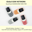 Super Mini Mobile Cell Phone Double SIM bluetooth & MP3