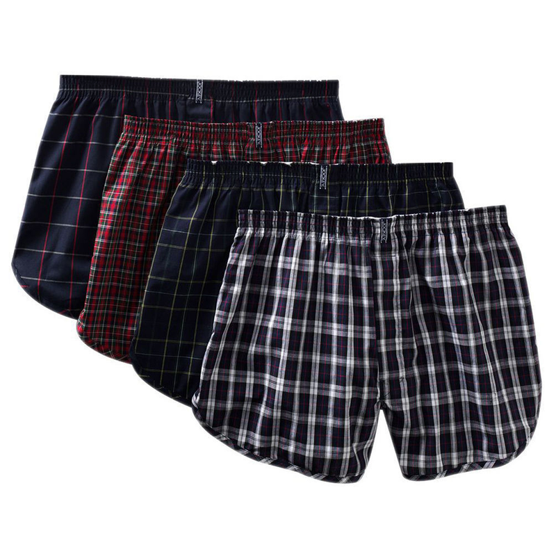 Men Cotton Underwear Loose Boxer (4Pcs in box)