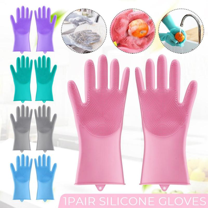 Multifunctional Magic Silicone Dish Washing Gloves