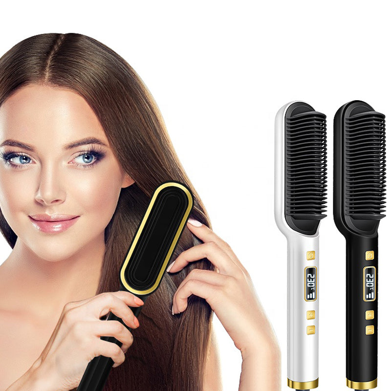 AAA Electric hair straighter Brush ceramic heated (New model)