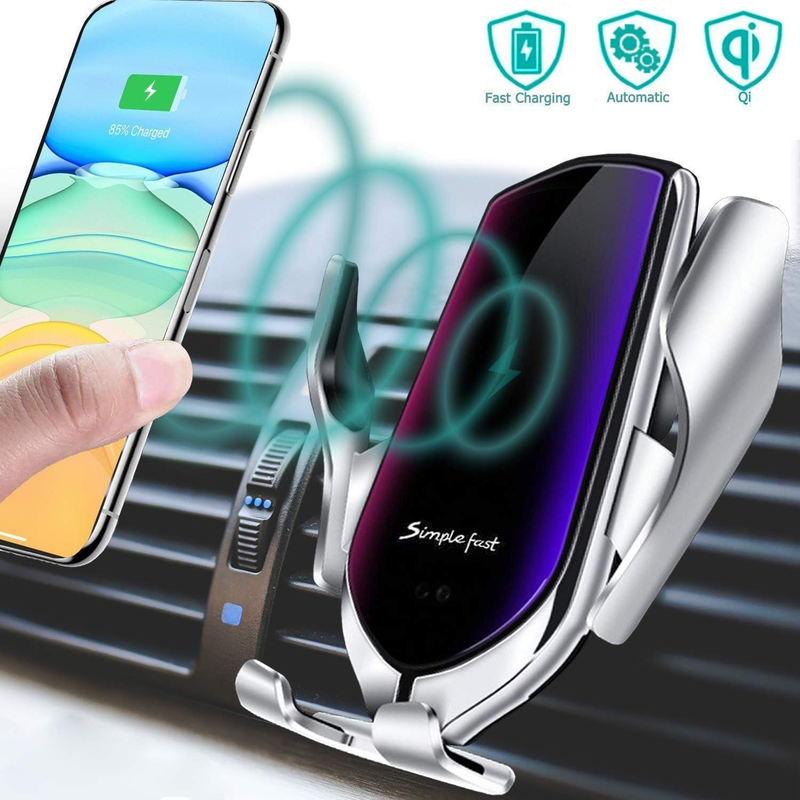 SMART SENSOR WIRELESS CAR CHARGER SIMPLE FAST AUTOMATIC PHONE