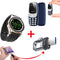 bundle Of Smart watch, dual Flash Disc and Mini Phone