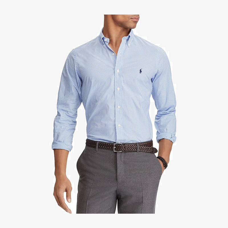 Polo Men's Long Sleeve Shirts (Checked)