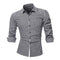 Striped Button Down Business Casual Slim Fit Cotton Dress Shirt for Men