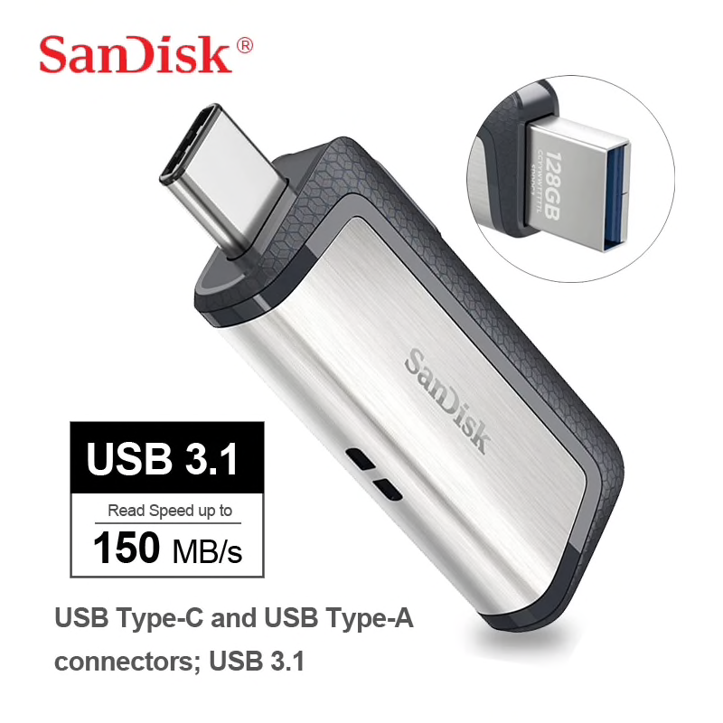 SanDisk High speed USB 3.1 Flash Drive Ultra Dual Drive USB Type-C (32GB)