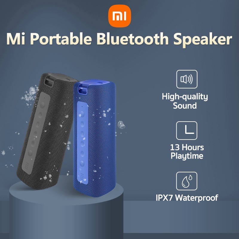 Mi Xiaomi Portable Bluetooth Speaker (Black/Blue)