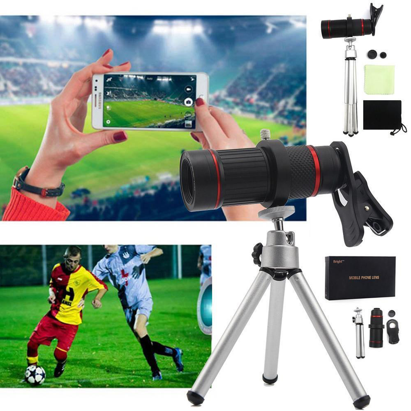 12X Zoom Mobile Phone Lens Telescope Tripod (for iPhone 6/7/8