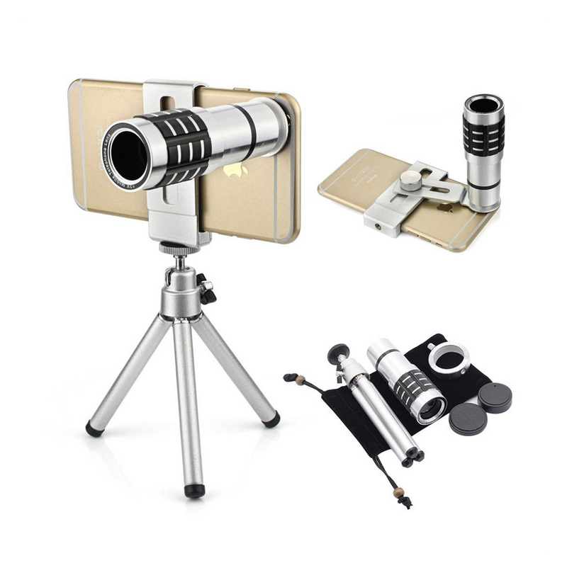 12X Zoom Mobile Phone Lens Telescope Tripod (for iPhone 6/7/8)